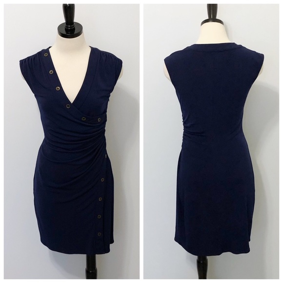 Laundry By Shelli Segal Dresses & Skirts - Laundry by Shelli Segal Faux Wrap Button Dress